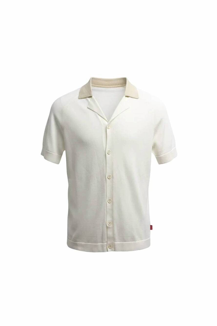 NEW ORLEBAR BROWN men's tirso tee in white sand
